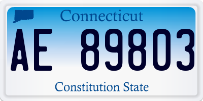 CT license plate AE89803