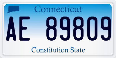 CT license plate AE89809