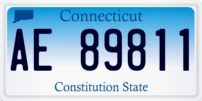 CT license plate AE89811