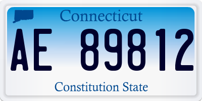 CT license plate AE89812