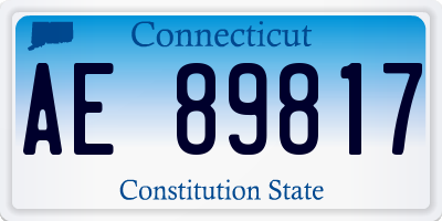CT license plate AE89817