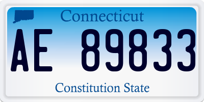 CT license plate AE89833