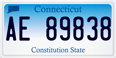 CT license plate AE89838