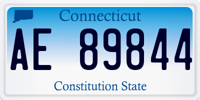 CT license plate AE89844