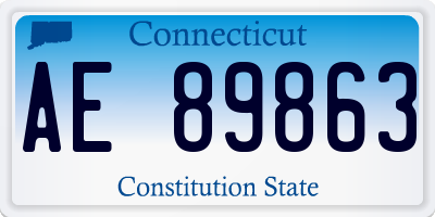 CT license plate AE89863