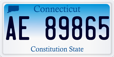 CT license plate AE89865