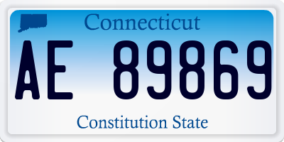CT license plate AE89869