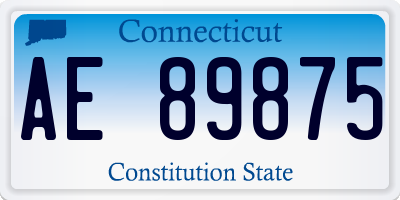 CT license plate AE89875
