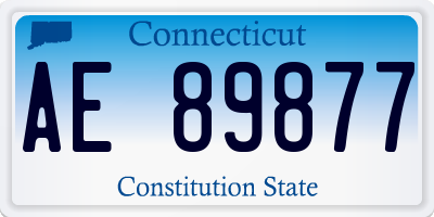 CT license plate AE89877