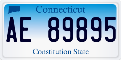 CT license plate AE89895