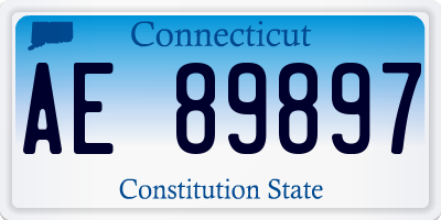 CT license plate AE89897