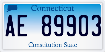 CT license plate AE89903