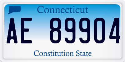CT license plate AE89904