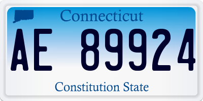 CT license plate AE89924