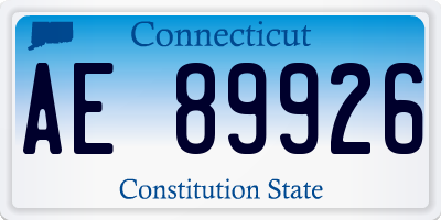 CT license plate AE89926