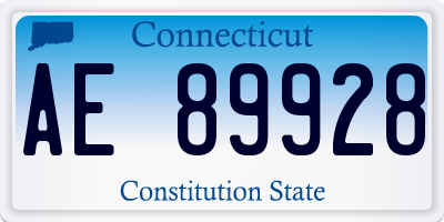 CT license plate AE89928