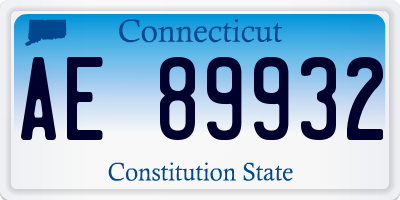 CT license plate AE89932