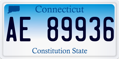 CT license plate AE89936