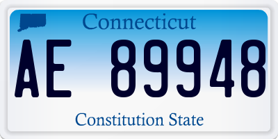 CT license plate AE89948