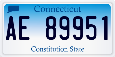 CT license plate AE89951