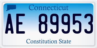 CT license plate AE89953