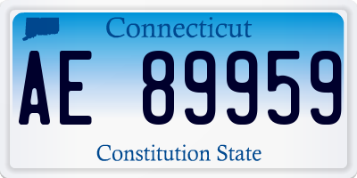 CT license plate AE89959