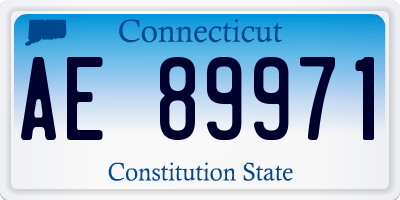 CT license plate AE89971