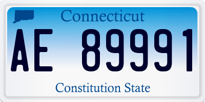 CT license plate AE89991