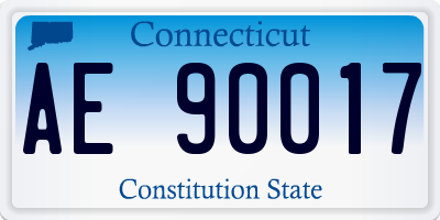CT license plate AE90017