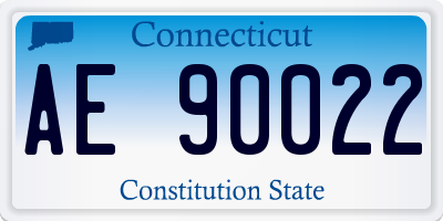 CT license plate AE90022