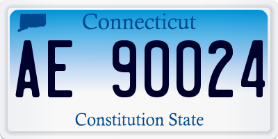 CT license plate AE90024