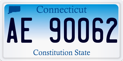 CT license plate AE90062