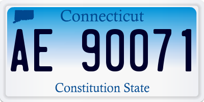 CT license plate AE90071