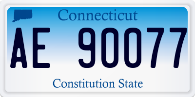 CT license plate AE90077