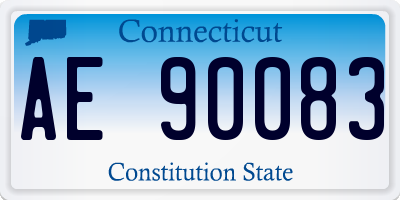 CT license plate AE90083