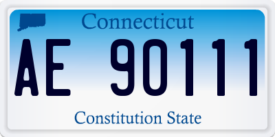CT license plate AE90111