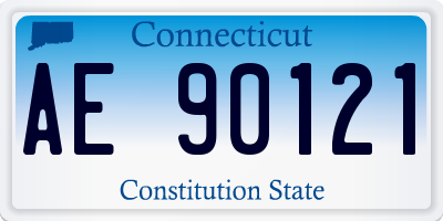 CT license plate AE90121