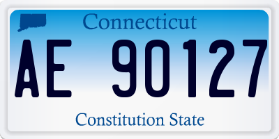 CT license plate AE90127