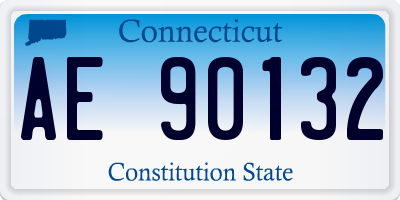 CT license plate AE90132