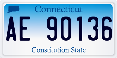 CT license plate AE90136