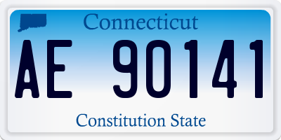 CT license plate AE90141