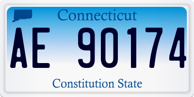 CT license plate AE90174