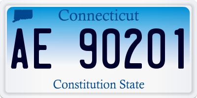 CT license plate AE90201