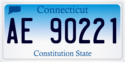 CT license plate AE90221