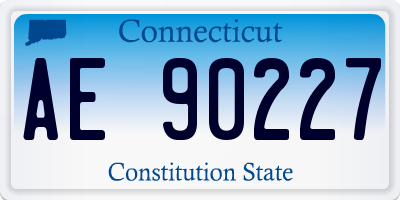 CT license plate AE90227