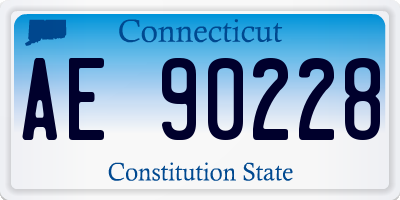 CT license plate AE90228