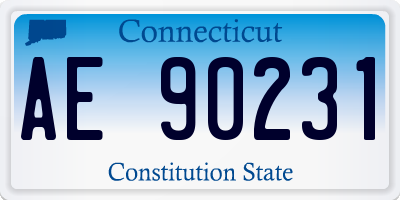 CT license plate AE90231