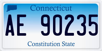 CT license plate AE90235