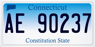 CT license plate AE90237