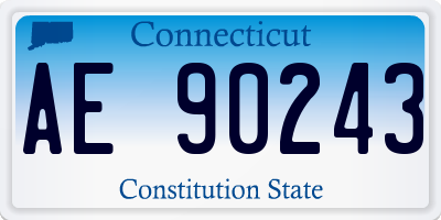 CT license plate AE90243